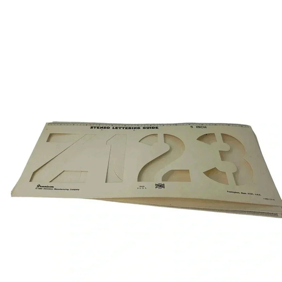 STENSO STENCIL LETTERS 5” GOTHIC LETTERS & NUMBER & EXTRA LETTER STENCILS - Picture 5 of 6